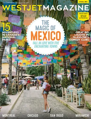 WestJet Magazine cover image, May 2017 edition
